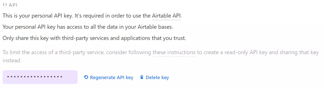 Copy your API token